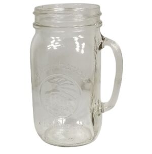 Golden Harvest 28oz Clear Glass Drinking Jar with Handle